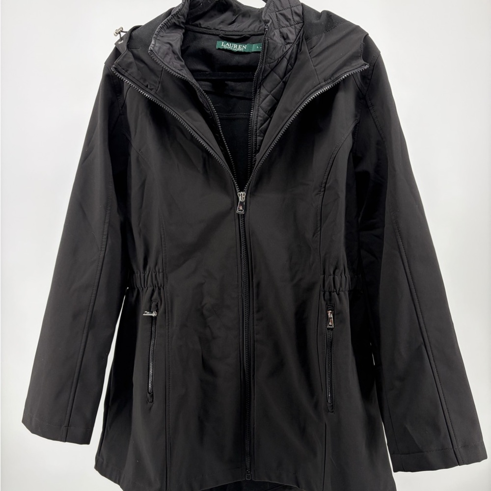 Ralph Lauren Green Label Black Utility Soft Lined‎ Hooded Jacket Size Large 7/19